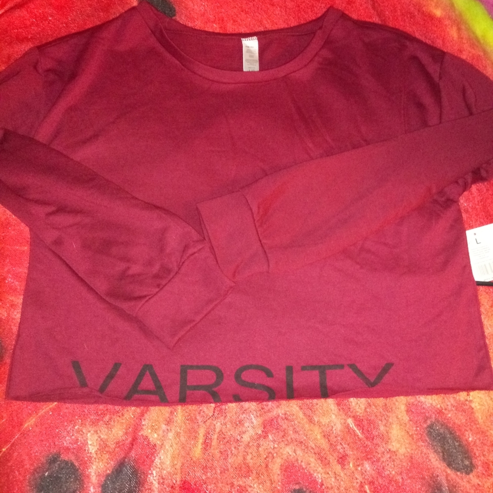 3/$15 "varsity" cropped sweatshirt